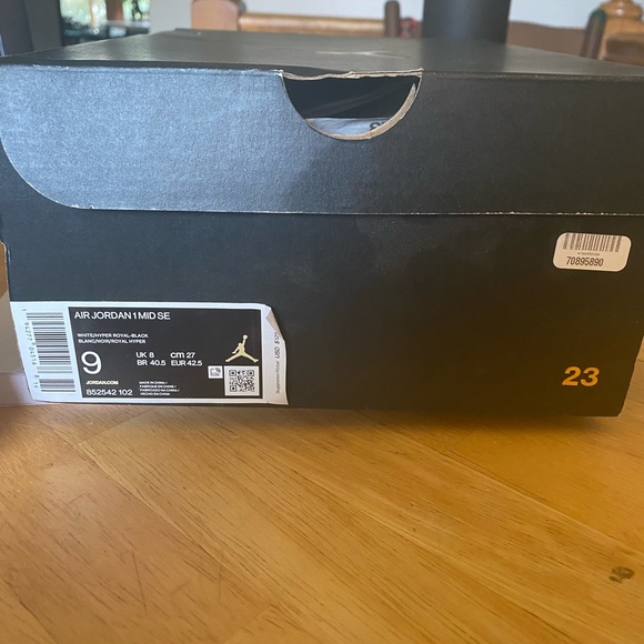 Air Jordan 1 Mid SE / Union Royal Blue - like new - Picture 6 of 9